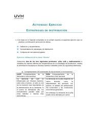 Act Cadena De Valor Docx Actividad Ejercicio Estrategias De