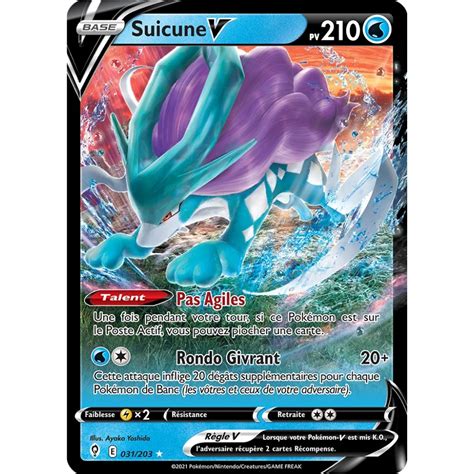 Suicune Joyau Holographique Rare V De L Extension Pok Mon