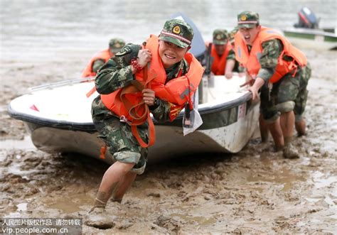 福建武警举行舟艇操作手集训备战洪涝灾害【7】 图片频道 人民网