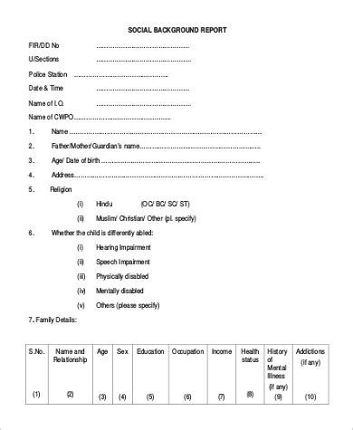 FREE 9+ Sample Background Reports in PDF | MS Word