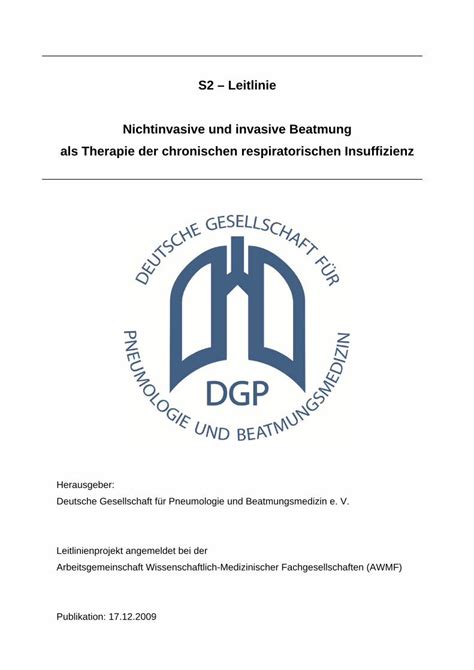 PDF S2 Leitlinie der DGP zur außerklinischen Beatmung DGP