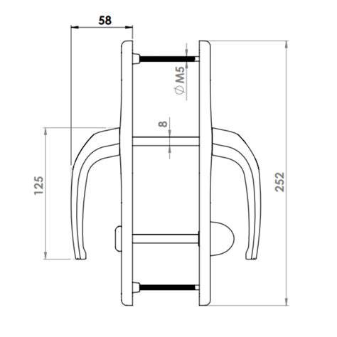 Door Handle Al Izmir Wc Type Deluxe Gold Finish Windoform