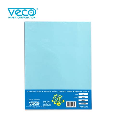 Veco Elit Vellum Board A Gsm Colored Sheetsset X Sets Sheets