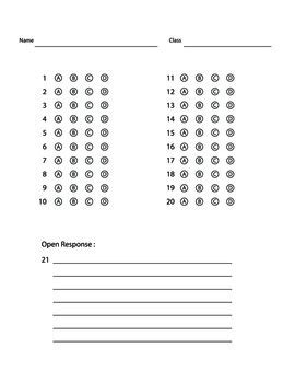 Bubble Sheet Printable