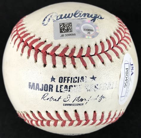 Lot Detail Corey Seager Signed Game Used Oml Baseball From