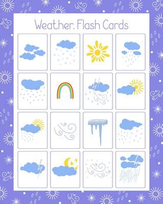 Weather Flashcards Vector Art, Icons, and Graphics for Free Download