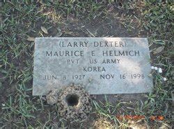 Pvt Maurice Eldon Larry Dexter Helmich M Morial Find A