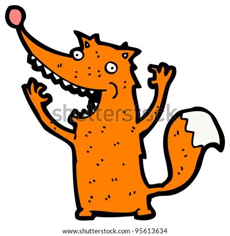 Crazy Excited Cartoon Fox Stock Photo 95613634 : Shutterstock