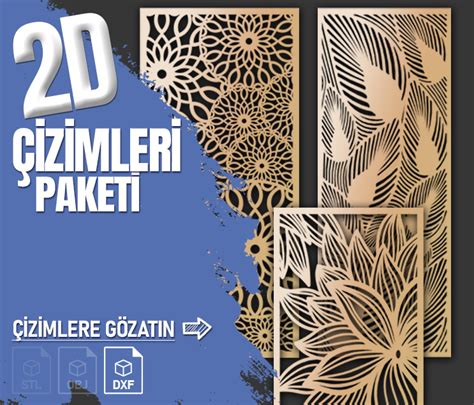 2D ÇİZİM PAKETİ Cnc Çizimleri çizim indir cnc desenleri cnc