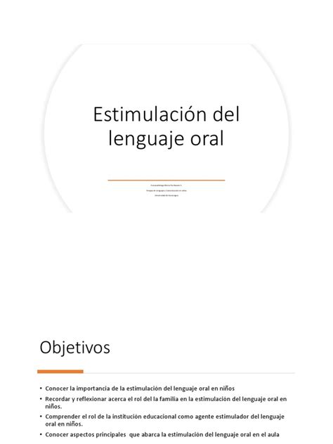 Clase 5 Unidad 2 EstimulaciÓn Del Lenguaje Oral Pdf Aquisición De