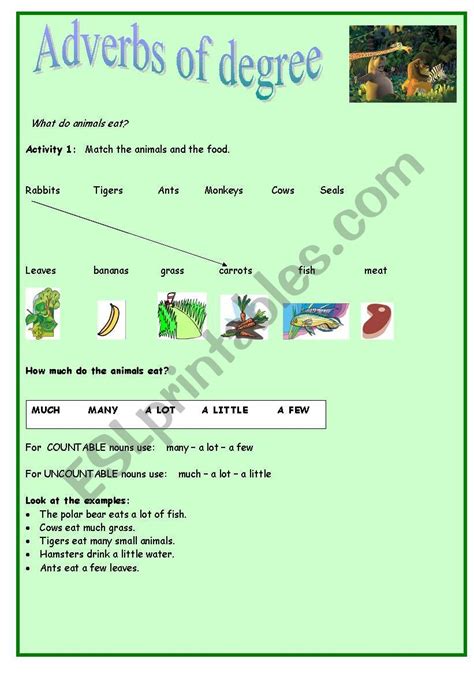 Adverbs of degree - ESL worksheet by Carla78