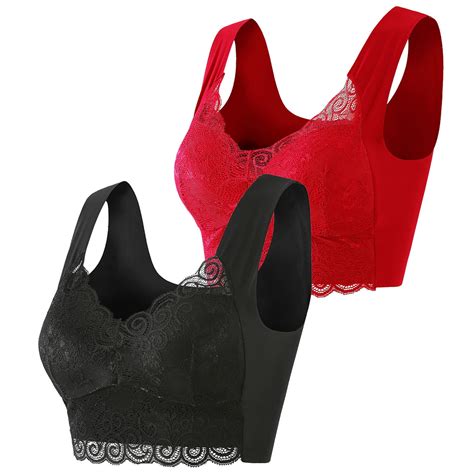 Elainilye Fashion Bras For Sagging Breasts Lace Solid Push Up Shaping Cup Shoulder Strap