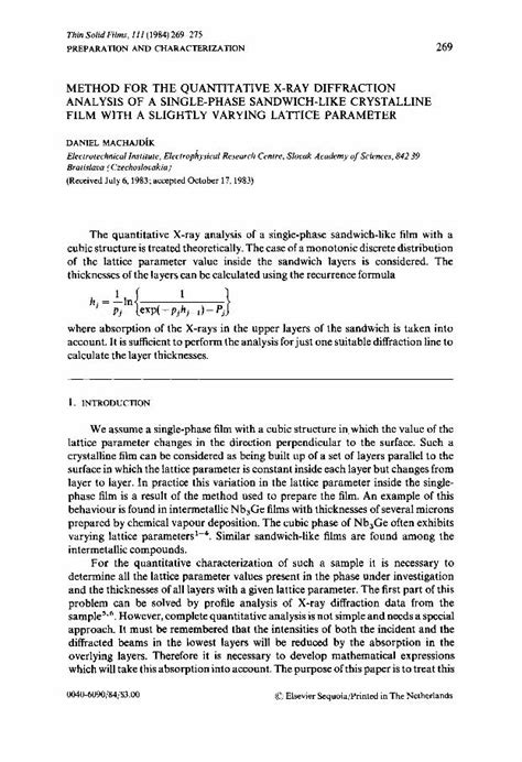 PDF Method For The Quantitative X Ray Diffraction Analysis Of A