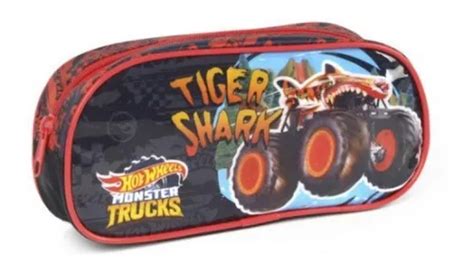 Funda Escolar Sencilla Luxcel Hot Wheels Monster Trucks MercadoLibre
