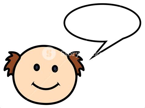 Bald Man Saying In Speech Bubble - Vector Cartoon Illustration Royalty ...