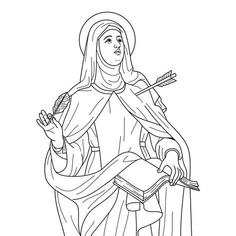 St Therese Of Lisieux Coloring Page