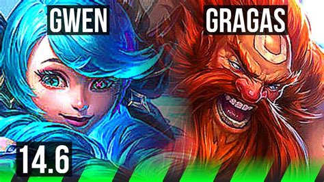 GWEN Vs GRAGAS JNG 65 Winrate 12 2 6 Legendary NA Master 14