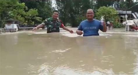 Banjir Kali Lamong Kian Meluas 2 Kecamatan Di Gresik Terendam