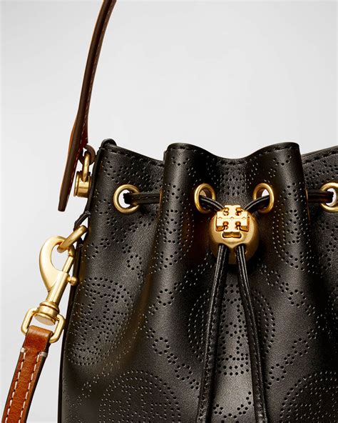 Tory Burch Mini T Monogram Perforated Bucket Bag Neiman Marcus