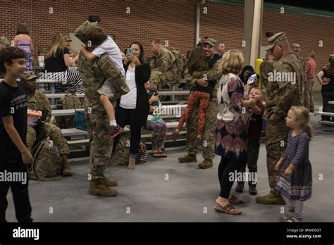 Families Spend Their Final Minutes Together Prior To The Deployment Of