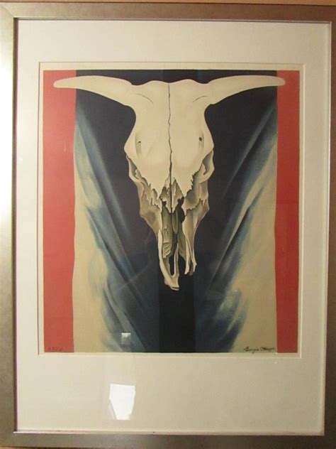 Georgia Okeeffe American 18871986 Cows Skull Red Whi