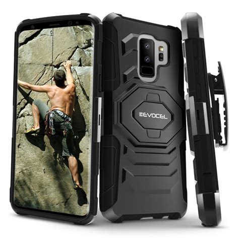 Galaxy S9 Plus Case Evocel New Generation Rugged Holster Dual Layer Case Kickstand Belt