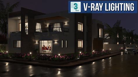 Complete Exterior Night Lighting Rendering Process Using Vray 5 In