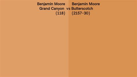 Benjamin Moore Grand Canyon Vs Butterscotch Side By Side Comparison