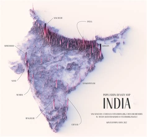 Population Density Map Of India. : r/delhi