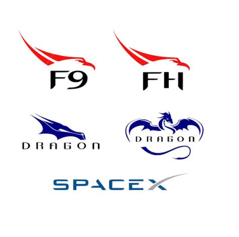 Space X Falcon and Dragon Logo, Spacex SVG, Dxf, Png, Cricut, Cameo ...