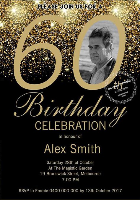 Free Editable 60Th Birthday Invitations Templates Dev Onallcylinders