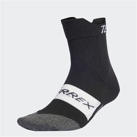 Adidas TERREX HEAT RDY Trail Running Agravic Crew Socks Black Free