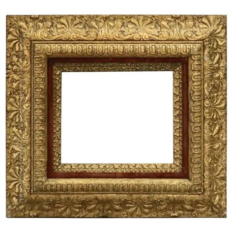 antique  finish giltwood  velvet art frame   stdibs