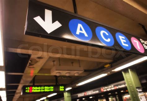 New York Classic subway sign - Metro symbol | Stock image | Colourbox