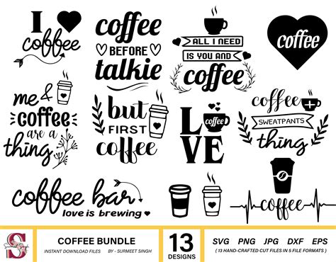 Coffee Svg Bundle Coffee Svg Silhouette Cut Files On Behance