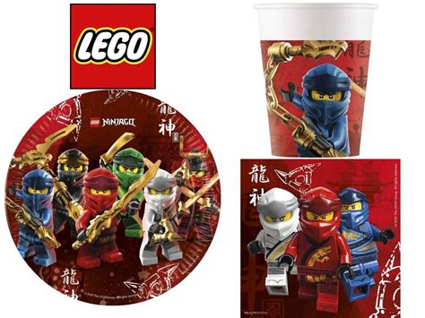 Zestaw Na Urodzinowy LEGO NINJAGO Talerzyki Kubki 10200614543