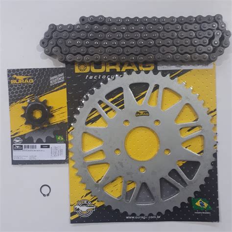 Kit de Relação Trilha 53x11 Moto cbx 200 nx 200 xr 200 Corrente