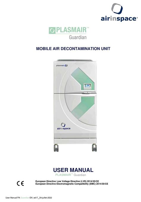 Airinspace Plasmair Guardian User Manual Pdf Download Manualslib