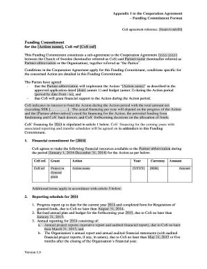 Fillable Online Appendix 1 To The Cooperation Agreement Fax Email Print