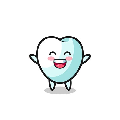 happy baby tooth cartoon character 12045985 Vector Art at Vecteezy