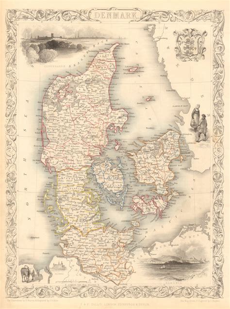 DENMARK Including Schleswig Holstein Slesvig Holsten TALLIS RAPKIN