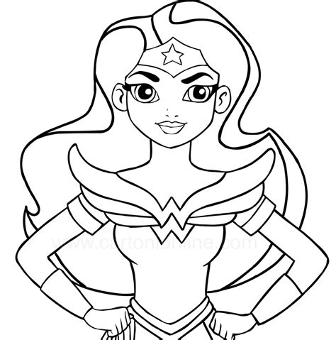 Wonder Woman In The Foreground Dc Superhero Girls Coloring Page