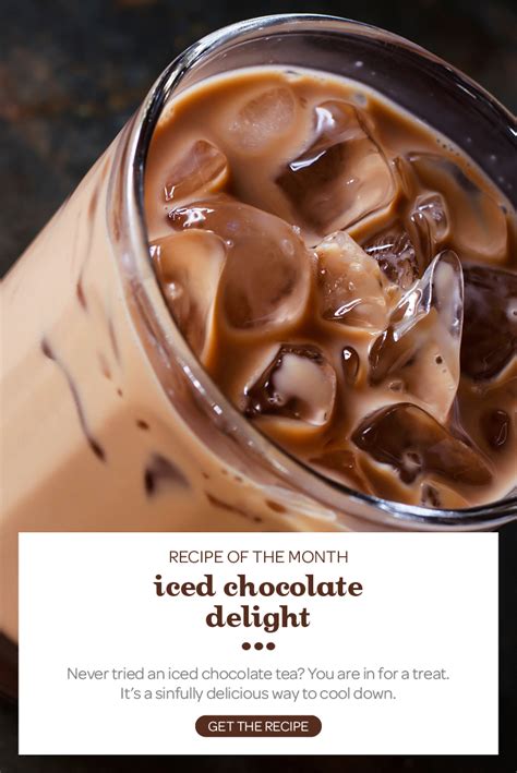 Iced Chocolate Delight Recipe Chocolate Drink Recipes Tea Recipes