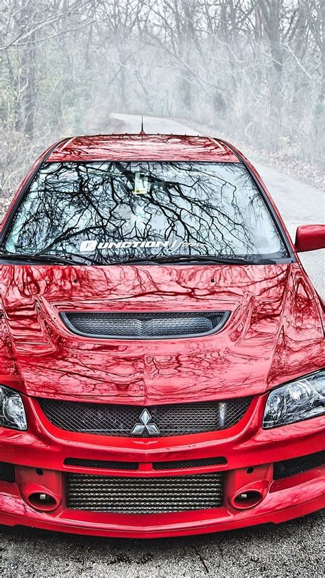 Mitsubishi Lancer Evolution Ix Evo Red Lancer Front View