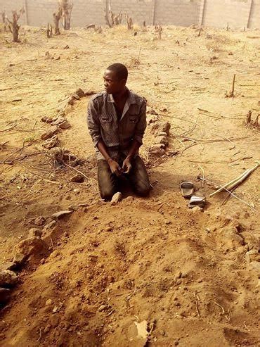 Alleged ritualist caught exhuming corpses in a Muslim cemetery in Kogi