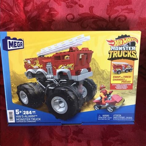Mattel Toys Mega Hot Wheels Alarm Monster Truck Building Set