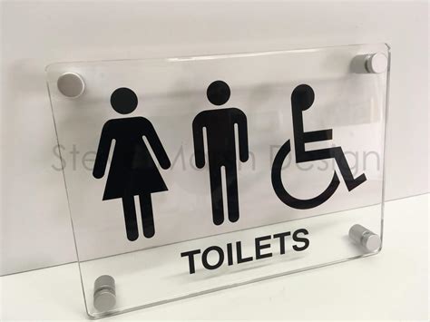 Prestige Acrylic Toilet Signs Steve Marsh Design