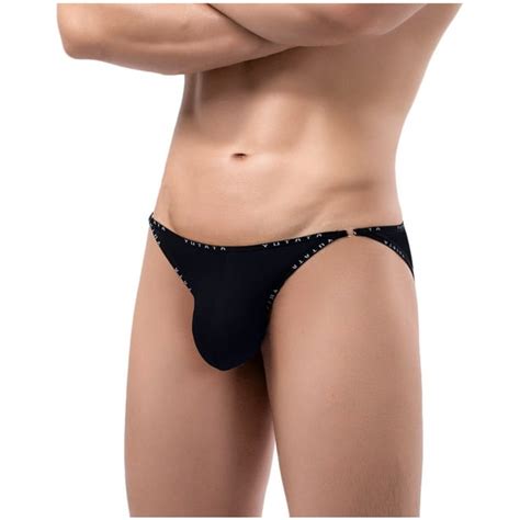 Asdoklhq Underwear For Men Ultra Thin Ice Silk Narrow Side Low Waist