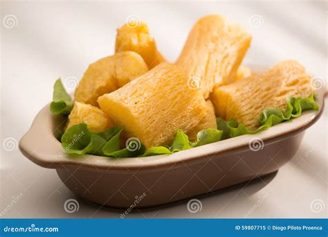 Brazilian Food Fried Yucca Stock Image Image Of Portion Brazilian