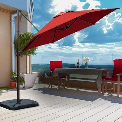 Abba Patio Ft Aluminum Cantilever Patio Umbrella With Cross Base In